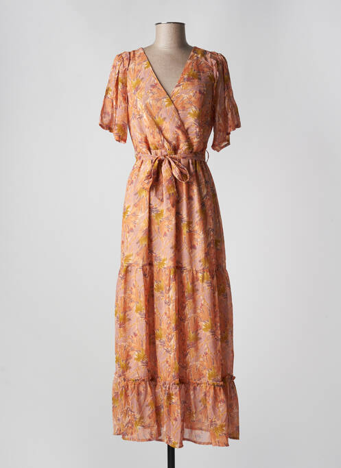 Rochie lungă portocaliu GRACE & MILA femeie