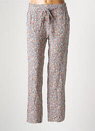 Pantalon drept țesătură poplin albastru RUE MAZARINE femeie