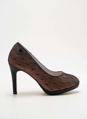 Pantofi cu toc tip de talpă amortizantă toc de 7 la 9 cm negru LOLLIPOPS femeie