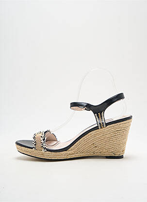 Espadrile închidere cu buclă(e) toc de 7 la 9 cm negru LOLLIPOPS femeie