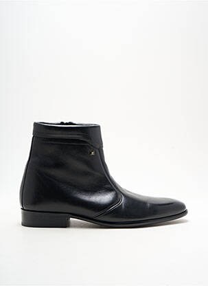 Botine/ghete talpă exterioară din piele toc mic negru PIERRE CARDIN homme