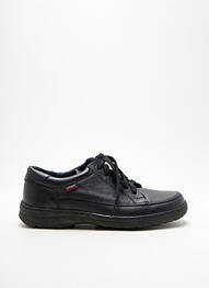 Adidași material neted vârf rotund negru CALLAGHAN homme