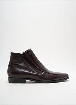 Botine/ghete închidere cu fermoar toc mic maro PIERRE CARDIN bărbat