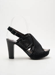 Sandale/pantofi decupați închidere cu buclă(e) toc de 7 la 9 cm negru MAM'ZELLE femme