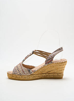 Espadrile vârf deschis toc de 7 la 9 cm bej TONI PONS femeie
