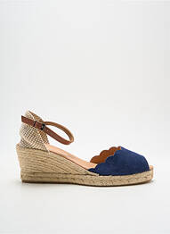 Espadrile închidere cu buclă(e) toc de 7 la 9 cm albastru PIMAZ femme