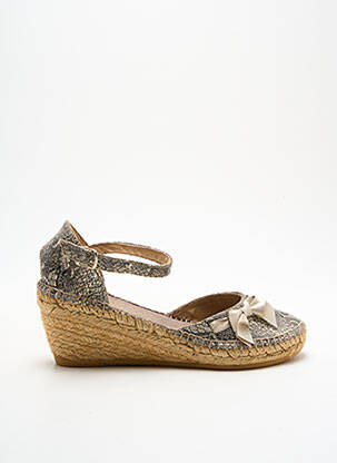 Espadrile închidere cu buclă(e) toc de 7 la 9 cm gri TONI PONS femeie