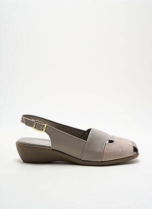 Sandale/pantofi decupați material neted toc de 4 la 6 cm gri AEROSOLES femeie