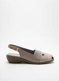 Sandale/pantofi decupați material neted toc de 4 la 6 cm gri AEROSOLES femme