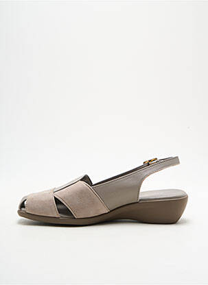 Sandale/pantofi decupați material neted toc de 4 la 6 cm gri AEROSOLES femeie