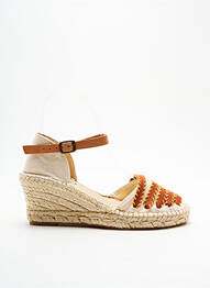 Espadrile vârf rotund toc de 4 la 6 cm bej ELUE PAR NOUS femme