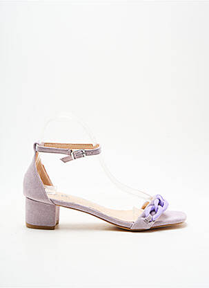 Sandale/pantofi decupați tip de talpă amortizantă toc de 4 la 6 cm violet ELUE PAR NOUS femeie