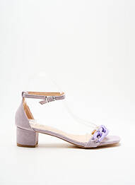 Sandale/pantofi decupați tip de talpă amortizantă toc de 4 la 6 cm violet ELUE PAR NOUS femeie