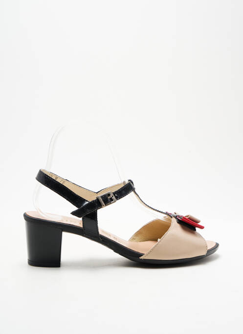 Sandale/Pantofi decupați bej HIRICA femeie