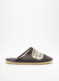 Papuci/pantofi de casă imprimare vârf rotund maro RONDINAUD homme