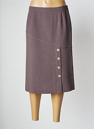 Fustă midi croială dreaptă gri GEVANA femme