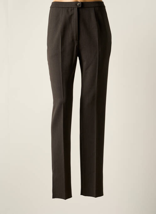 Pantalon drept închidere cu fermoar sub clapetă cu nasturi mărime normală negru KARTING femme