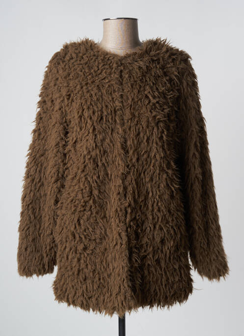 Palton lung verde ICHI femeie