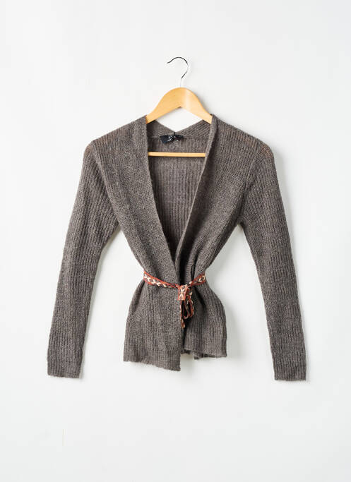 Vestă cu mâneci lungi gri LE TEMPS DES CERISES fată