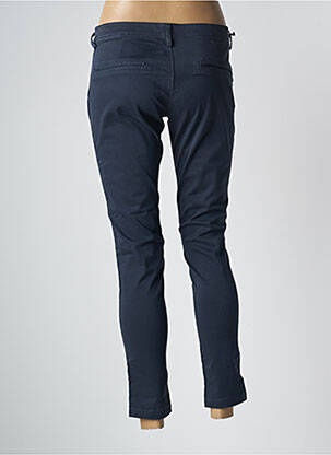Pantalon chino țesătură poplin mărime normală albastru TEDDY SMITH femme