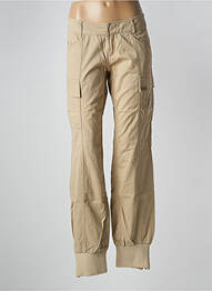 Pantalon cargo țesătură poplin talie joasă bej FREEMAN T.PORTER femeie