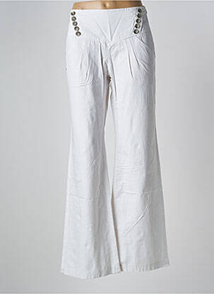 Pantalon evazat talie cu cleme talie înaltă bej FREEMAN T.PORTER femeie