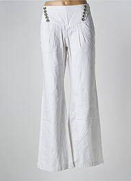 Pantalon evazat talie cu cleme talie înaltă bej FREEMAN T.PORTER femeie