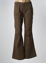 Pantalon evazat talie cu cleme verde TEDDY SMITH femeie