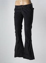 Pantalon evazat elasticitate talie joasă negru TRIPLE 5 SOUL femeie