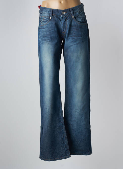 Blugi cu croială evazată elasticitate talie joasă albastru FREEMAN T.PORTER femme