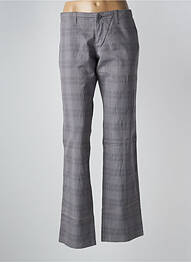 Pantalon drept țesătură poplin talie joasă gri MOGUL femeie
