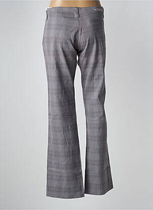 Pantalon drept țesătură poplin talie joasă gri MOGUL femeie