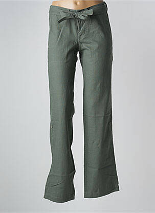 Pantalon drept țesătură crep talie joasă verde ONLY femeie