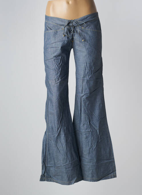 Pantalon evazat talie joasă talie joasă albastru LA BRIGADA INTERNACIONAL femme