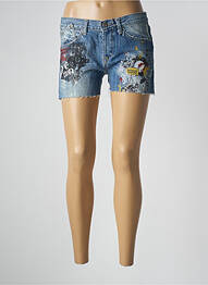 Șort țesătură denim talie joasă albastru RWD femeie