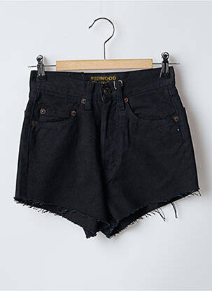 Șort țesătură denim talie înaltă negru REDWOOD femeie