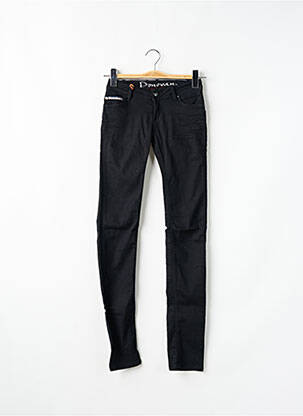 Blugi skinny elasticitate talie joasă negru DONOVAN femeie