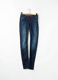 Blugi skinny elasticitate talie joasă albastru DONOVAN femeie