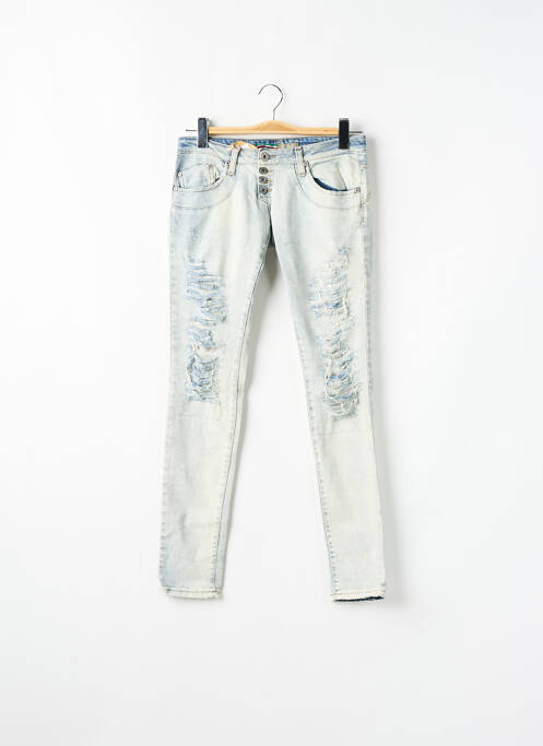 Blugi cu croială slim albastru PLEASE femeie