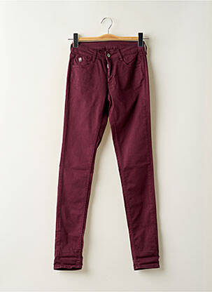Pantalon slim buzunare violet LE TEMPS DES CERISES femeie