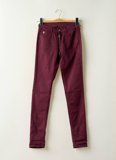 Pantalon slim violet LE TEMPS DES CERISES femeie