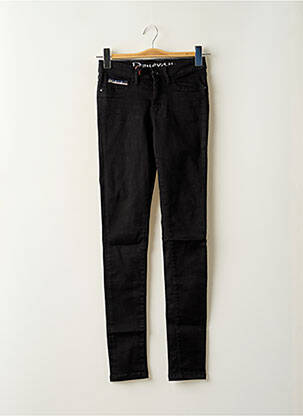 Blugi skinny elasticitate talie joasă negru DONOVAN femeie