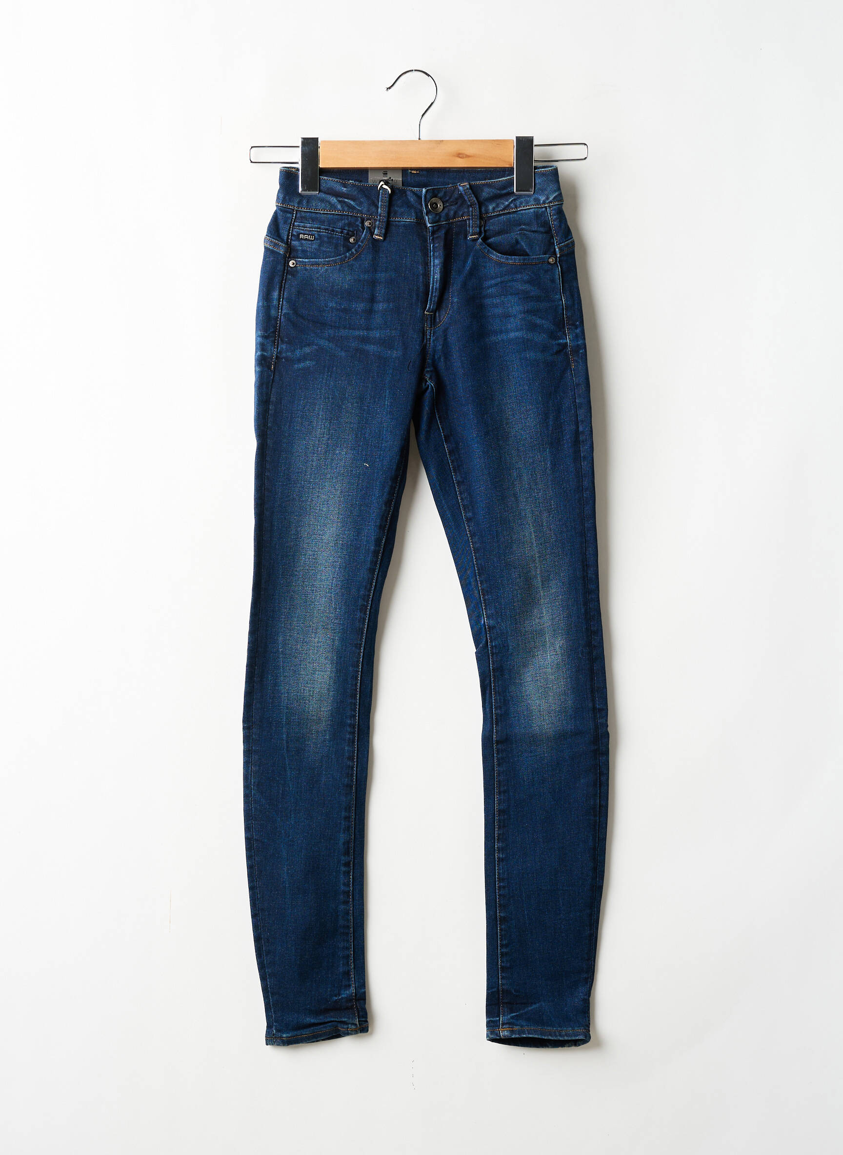 Blugi skinny elasticitate talie joasă albastru G STAR femeie
