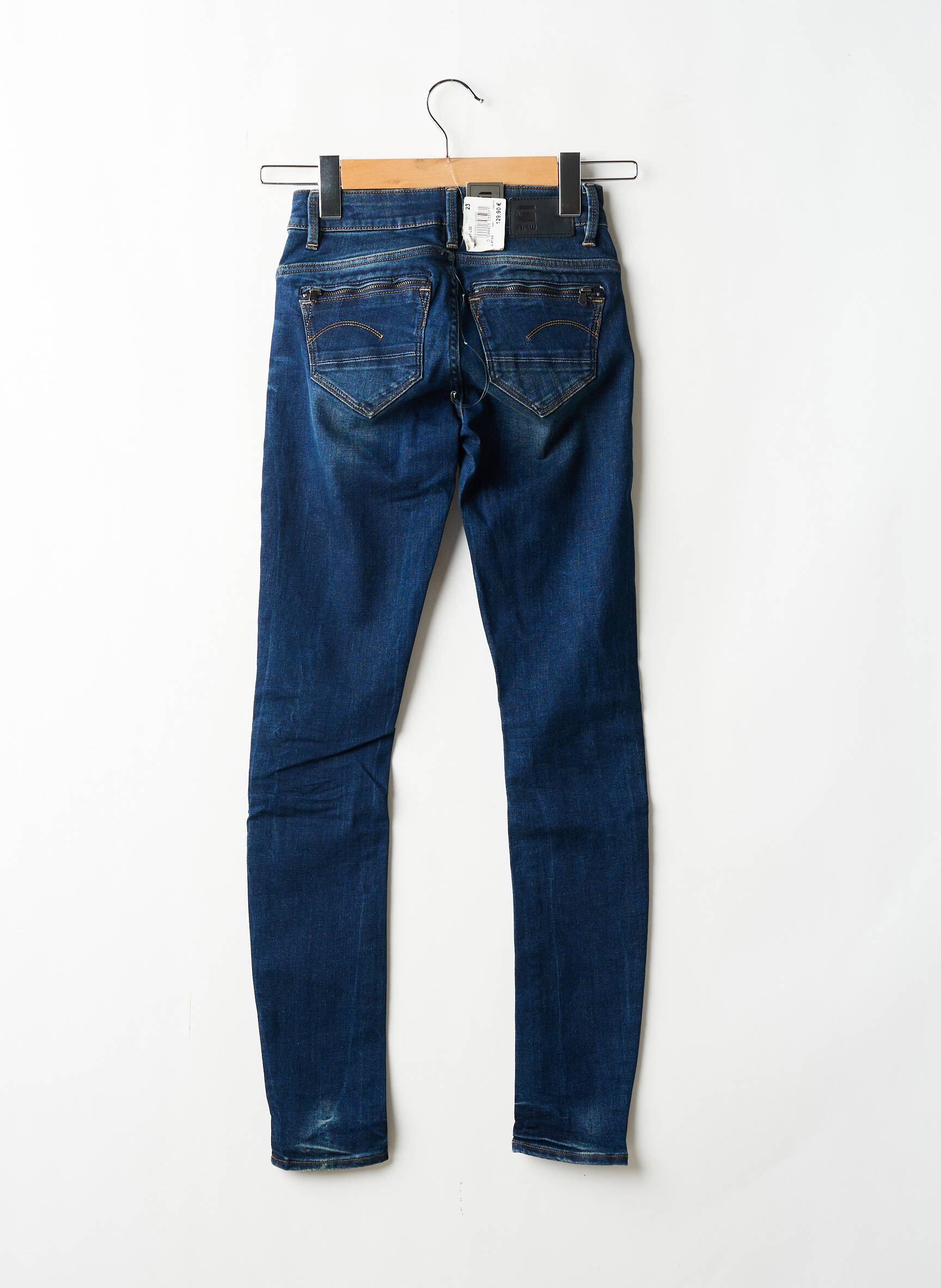 Blugi skinny elasticitate talie joasă albastru G STAR femeie