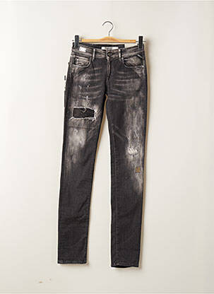 Blugi cu croială slim negru REPLAY femeie