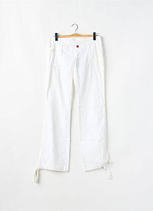Pantalon drept țesătură poplin mărime normală alb BE YOU K femeie
