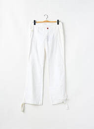 Pantalon drept țesătură poplin mărime normală alb BE YOU K femeie