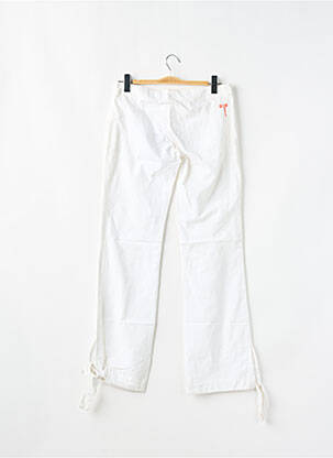 Pantalon drept țesătură poplin mărime normală alb BE YOU K femeie