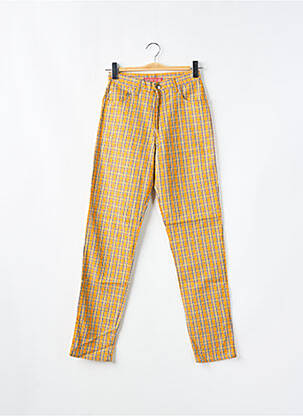 Pantalon slim țesătură poplin mărime normală galben BONAVENTURE femeie