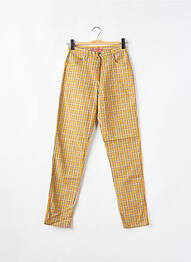 Pantalon slim țesătură poplin mărime normală galben BONAVENTURE femme